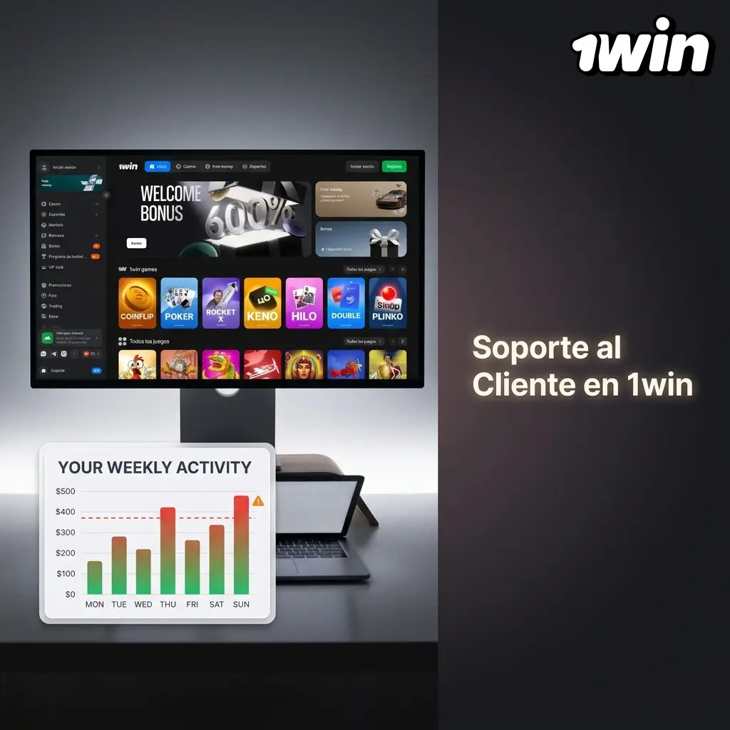 Soporte al cliente 1win Colombia: chat en vivo 24/7 en español, correo y Telegram disponibles